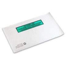 Dokumententaschen, weiß, DIN-Lang, 240 x130mm, mit Druck Liefersch./Rechnung