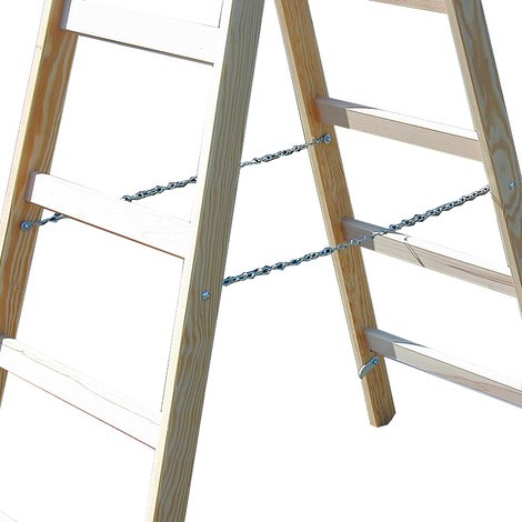 Dřevěný příčkový žebřík KRAUSE®, oboustranný přístup