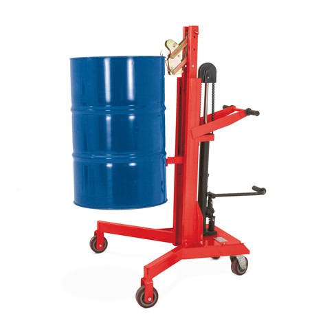 Drum lifter with foot pedal