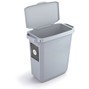 DURABLE Abfallbehälter DURABIN® 60L mit Klappdeckel + Info-Rahmen DURAFRAME®