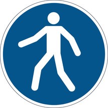 DURABLE Symbol: Fußgängerweg benutzen