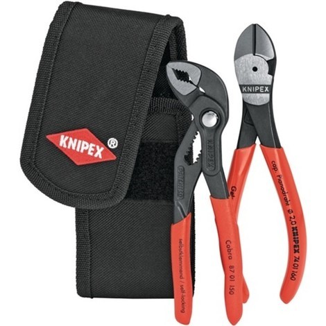Ensemble de pinces Mini KNIPEX, 2 pièces avec sac ceinture 390g