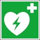 Erste-Hilfe-Kennzeichnung – Defibrilatoren (AED)