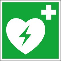 Erste-Hilfe-Kennzeichnung – Defibrilatoren (AED)