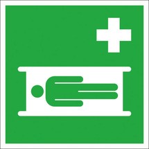 Erste-Hilfe-Kennzeichnung – Krankentrage