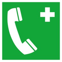 Erste-Hilfe-Kennzeichnung – Notruftelefon