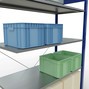Estantería de cargas pequeñas SCHULTE con sistema de encajado, módulo adicional, carga por estante 150 kg, azul genciana/galvanizada