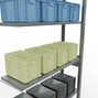 Estantería de cargas pequeñas SCHULTE con sistema de encajado, módulo adicional y carga por estante de 150 kg, galvanizada