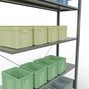 Estantería de cargas pequeñas SCHULTE con sistema de encajado, módulo adicional y carga por estante de 150 kg, galvanizada