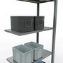 estantería de cargas pequeñas SCHULTE montaje enchufable, módulo adicional, carga estante intermedio 150 kg, galvanizado