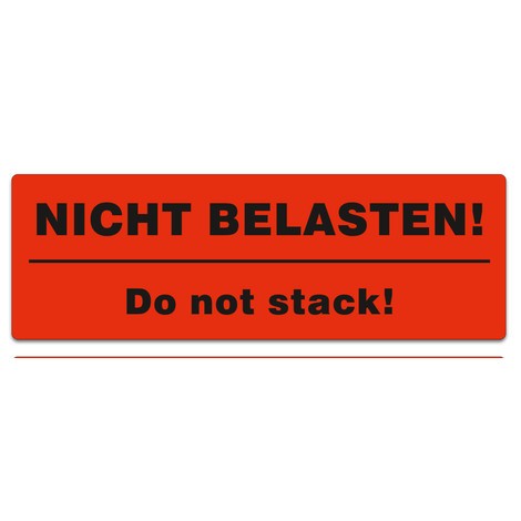 Étiquettes adhésives « Ne pas charger - Do not stack »