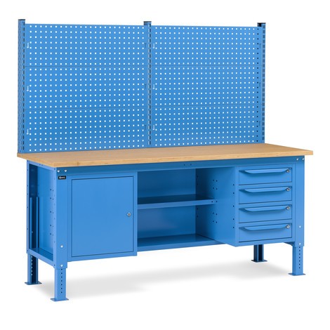 Fami výškovo nastaviteľný pracovný stôl s multifunkčnými zásuvkami skrinka a operadlo s policami