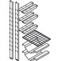 Fass-/ Gitterrostregal,für Kleingebinde und 2 x 50/60 L Fass