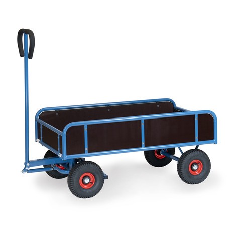 fetra® 2-achsiger Handwagen mit 4 feststehenden Wänden