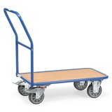 fetra® Chariot à plate-forme avec surface de chargement en bois