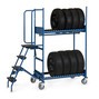 fetra® Chariot de préparation de commandes pour pneus 4562 Capacité de charge : 250 kg