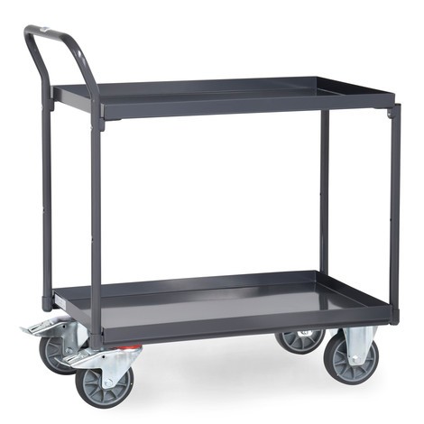 fetra® ESD stůl vozík s vanami, nosnost 400 kg
