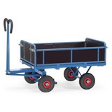 fetra® Handpritschenwagen mit 3 abklappbaren Wänden