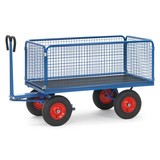 fetra® Handpritschenwagen mit Drahtgitterwänden
