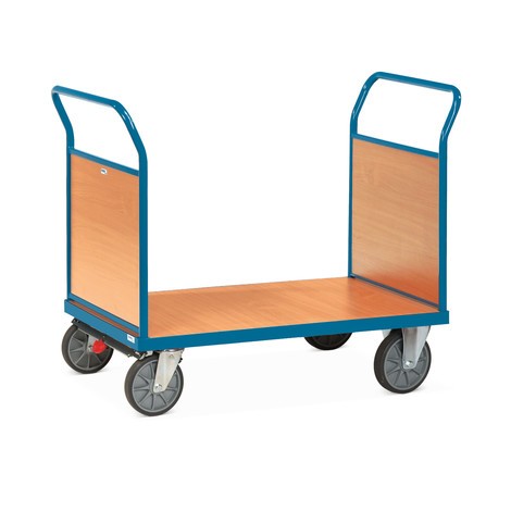 fetra® Plattformwagen, 2-seitig mit Holzwänden