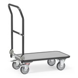 fetra® Plattformwagen mit Holzladefläche, Bügel klappbar