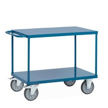 fetra® Tisch- und Montagewagen mit Stahlblechböden