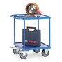 fetra® Tisch- und Montagewagen mit Stahlblechwannen