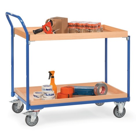 fetra® Tischwagen mit 2 Holzkästen