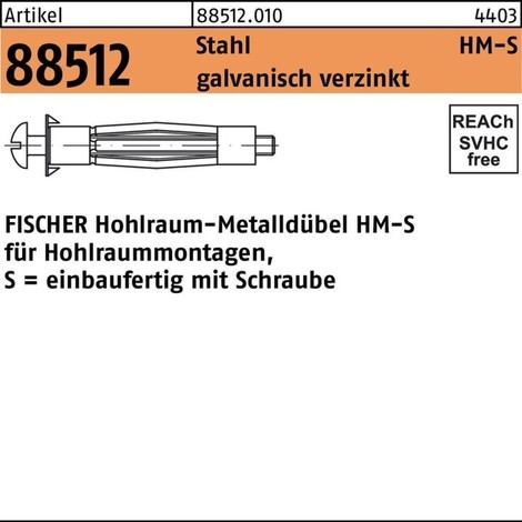 FISCHER Hohlraumdübel R 88512