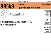 FISCHER Nagelanker R 88549 m.Haken