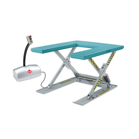 Flat scissor lift table, U-shaped, Ameise®