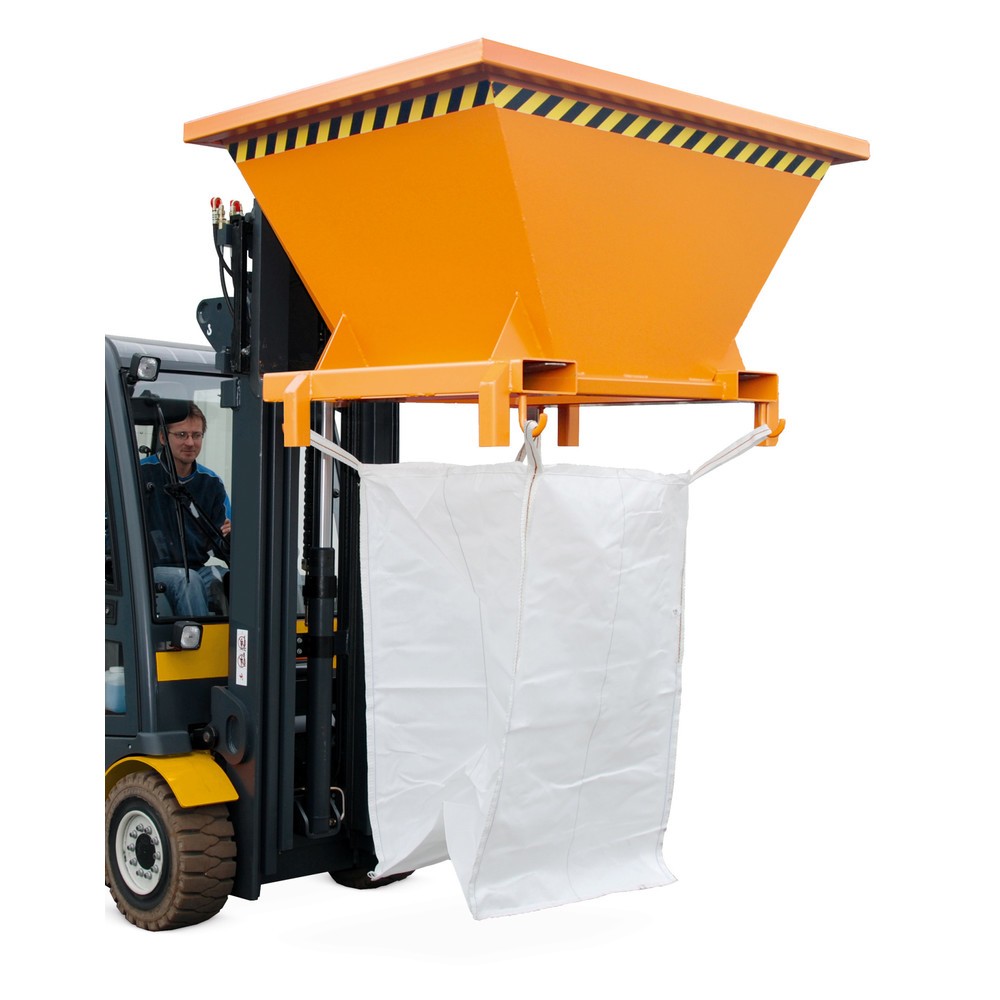 Funil de enchimento para sacos de transporte BIG BAG, AxLxP 990 x 1.710 x 1.320 mm
