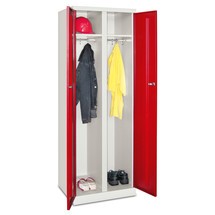 Garderobenschrank PAVOY mit aufschlagenden Türen, HxBxT 1.800 x 600 x 500, einzeln verschließbar