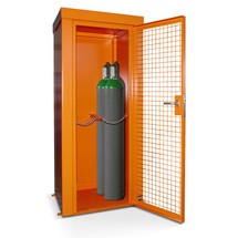 Gascilindercontainer met dak voor max. 28 flessen, brandwerend