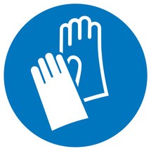 Gebodsbord – Handbescherming gebruiken