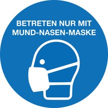 Gebotsschild 'Mund-Nasen-Schutz benutzen', 4er-Set