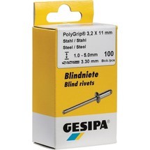GESIPA Blindniet PolyGrip®, Stahl / Stahl