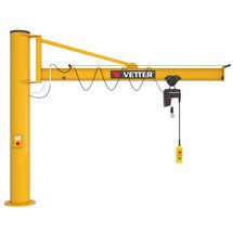 grua de lança VETTER inclusive Elevador de corrente elétrica LIFTKET, versão de coluna com suporte, incl. material de montagem