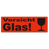Haftetiketten „Vorsicht Glas, mit Kelch“