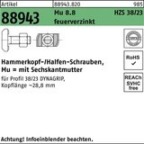 HALFEN Hammerkopfschraube R 88943 6-kantmutter