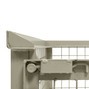 Industriële gitterbox, met half neerklapbare lengtewand
