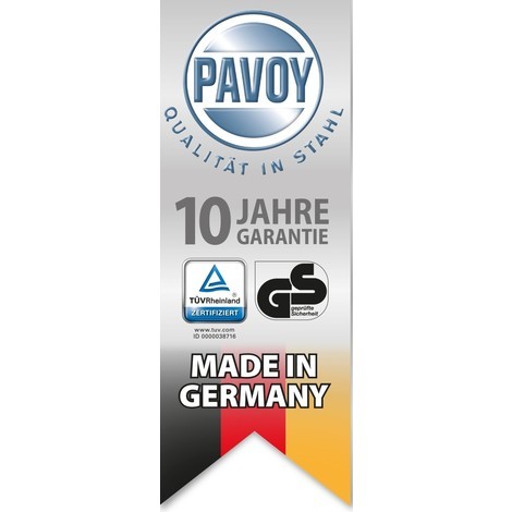 Industriële zwarelastkast PAVOY Premium met middenwand, 8 legborden, hxbxd 1.950 x 1.470 x 630 mm