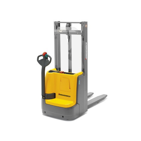 Jungheinrich EJC 110/ZZ electric high-lift stacker truck – two-stage telescopic mast with free lift, lithium-ion