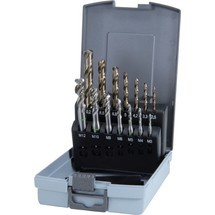 Kit de tarauds pour machine RUKO, DIN 371/376 C, M3-M12, 14 pièces, HSS-CO5, cassette en Plastique