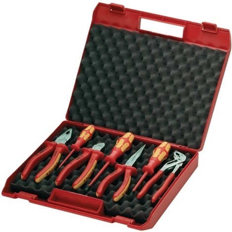 KNIPEX Zangen-/Werkzeugsatz Werkzeug-Box für Elektriker, 7-tlg.