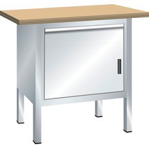 Kompaktowa ława warsztatowa LISTA, (szer. x gł. x wys.) 1000 x 700 x 840 mm, multipleks, 1 szuflada
