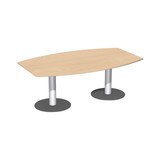 Konferenční stolek, soudkovitý tvar, talířová noha
