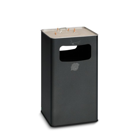 Kosz na śmieci z popielniczką VAR®, model stojący, 96,1 litra