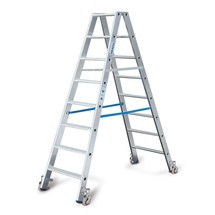 KRAUSE® STABILO Stufen-Leiter, 2-seitig begehbar, mit Rollen
