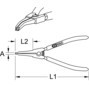 KS Tools Antriebswellen-Sicherungsring-Zange mit leicht abgewinkelten Spitzen